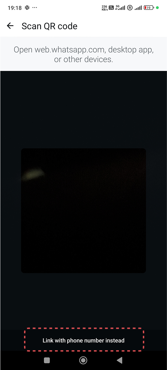 Choosing link with phone number instead